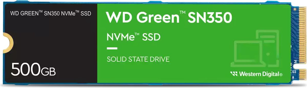 Western Digital Green SN350 NVMe SSD 500GB M.2 2280 PCIe Gen3 x4 - afbeelding 3
