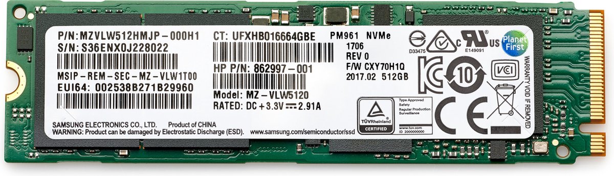 1TB PCIe 4x4 NVMe TLC SSD M.2 Moederbord Opslag - afbeelding 2
