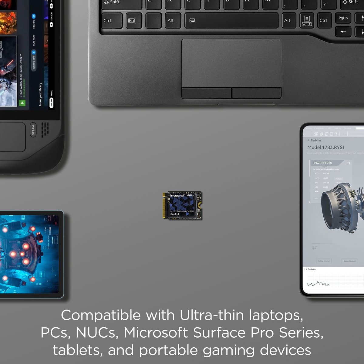 Integral 1Tb M.2 2230 Nvme Ssd | Steam Deck/Rog Ally Upgrade | 3400/3000 Mb/S opslag - afbeelding 5