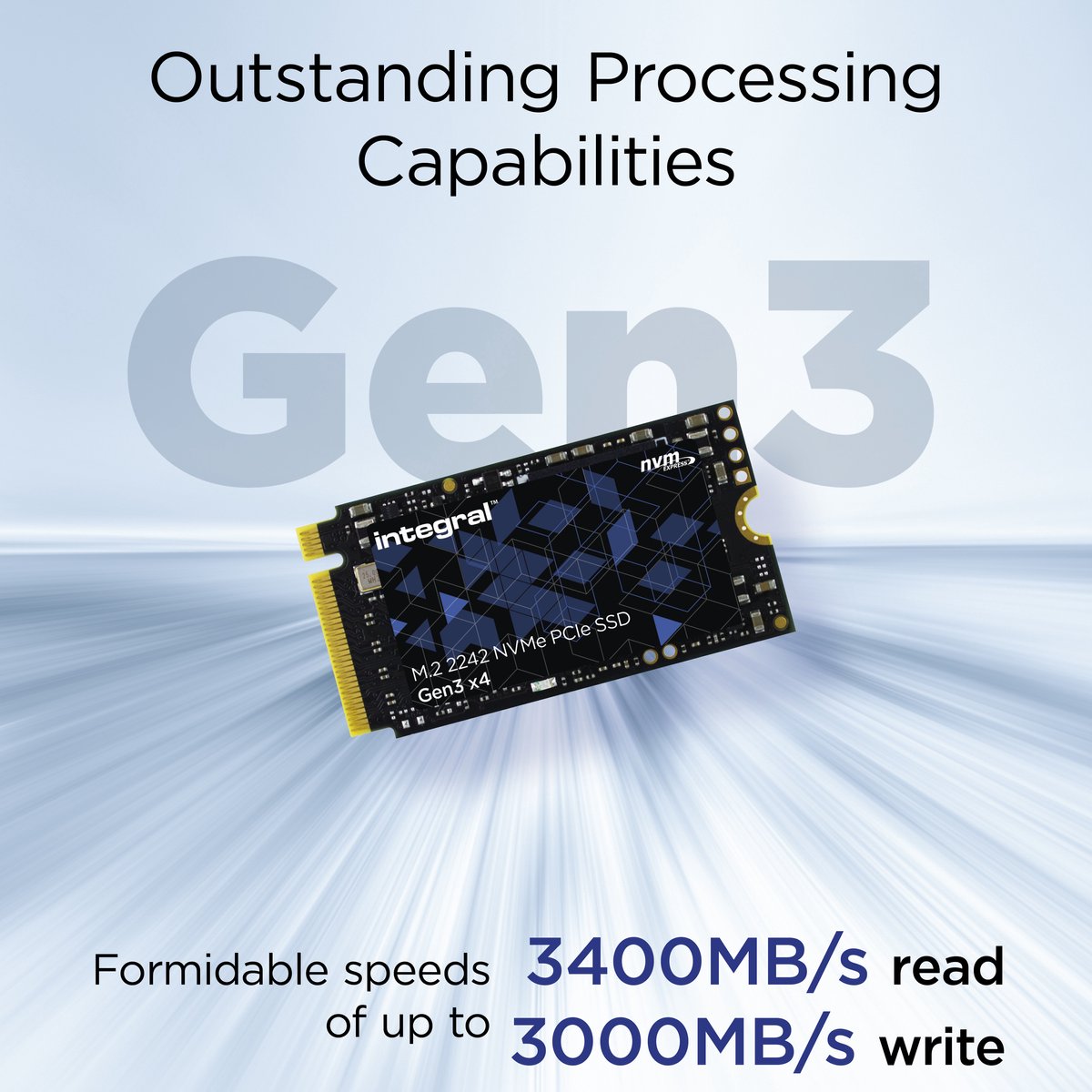 Integral 1Tb M.2 2242 Nvme Ssd Gen3 | Ultra-Compact Upgrade (3400/3000 Mb/S) opslag - afbeelding 2