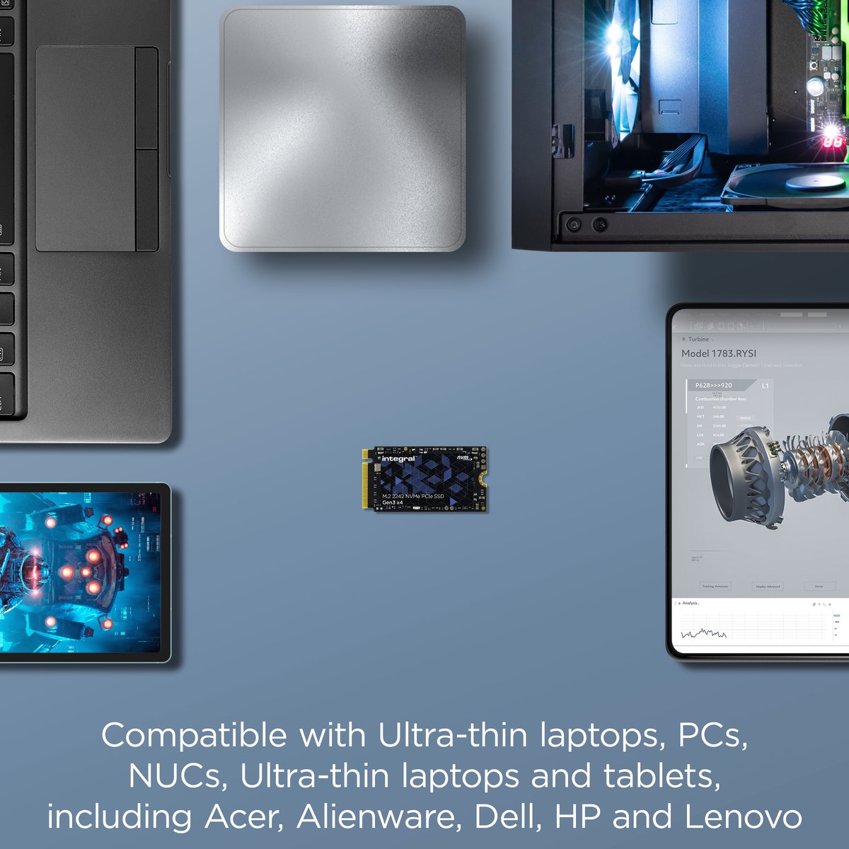Integral 1Tb M.2 2242 Nvme Ssd Gen3 | Ultra-Compact Upgrade (3400/3000 Mb/S) opslag - afbeelding 4