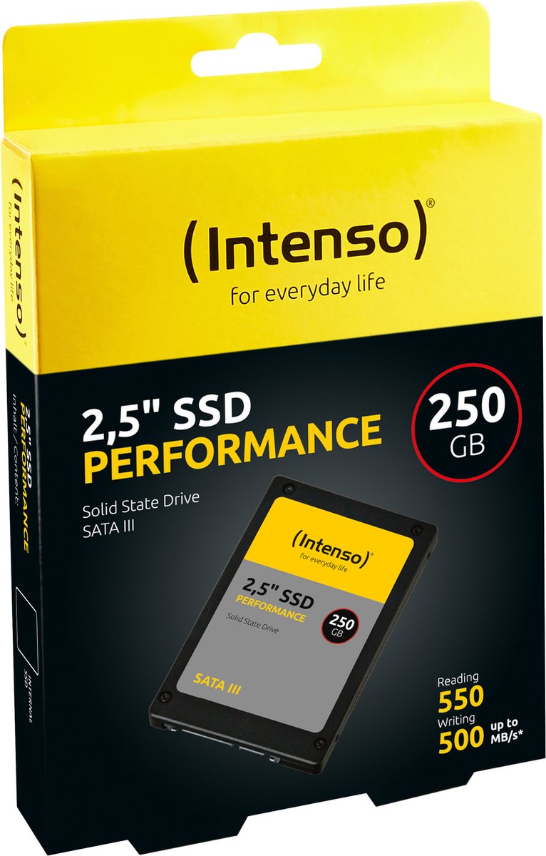 Intenso International GmbH (Intenso) 2,5 Inch Ssd Sata Iii Performance - 250Gb Interne Ssd - 3D Nand - 550 opslag - afbeelding 5