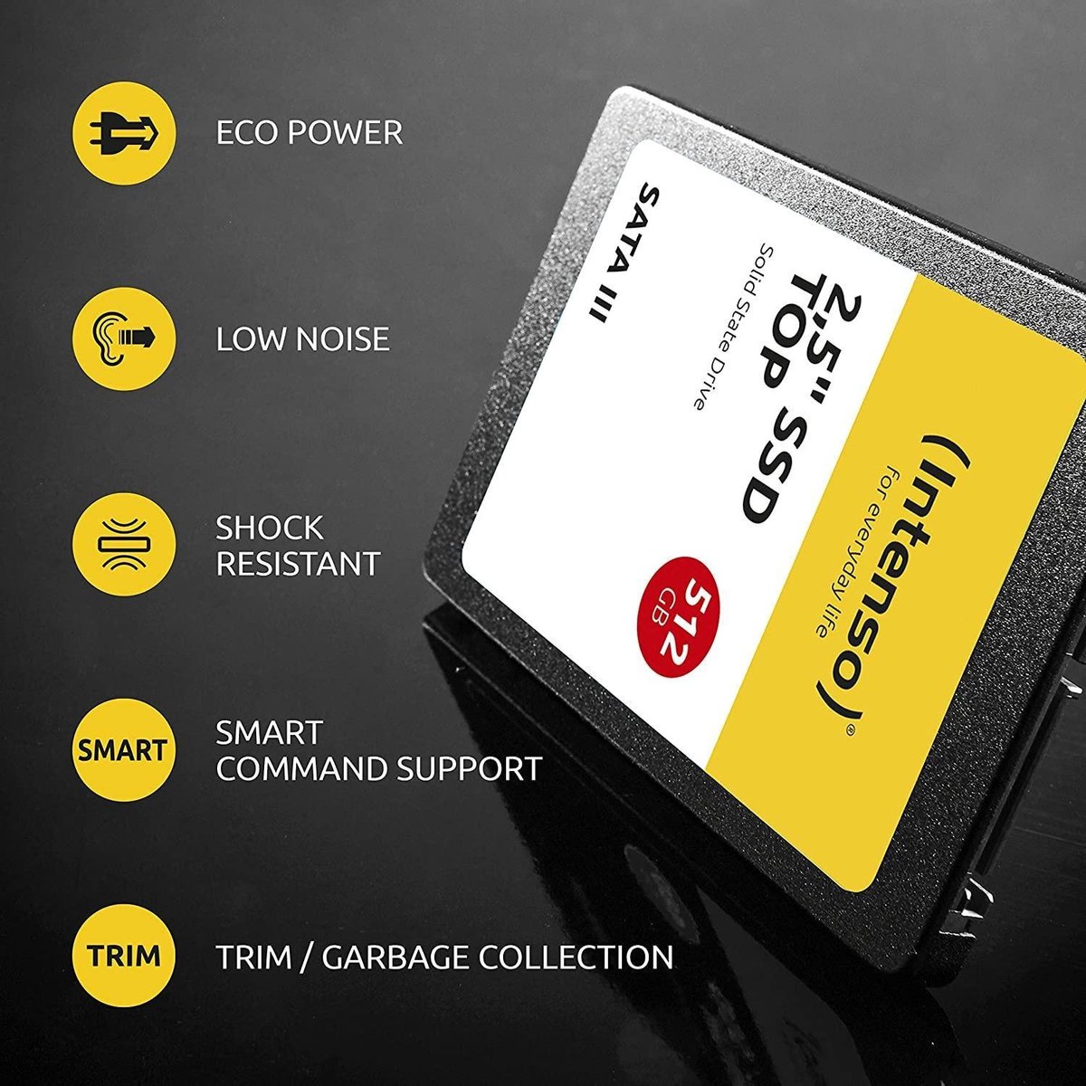 Intenso International GmbH (Intenso) 2.5Inch Ssd Sata Iii Tope Ssd - 2.5Inch - Sata Iii - 128Gb (3812430) opslag - afbeelding 3