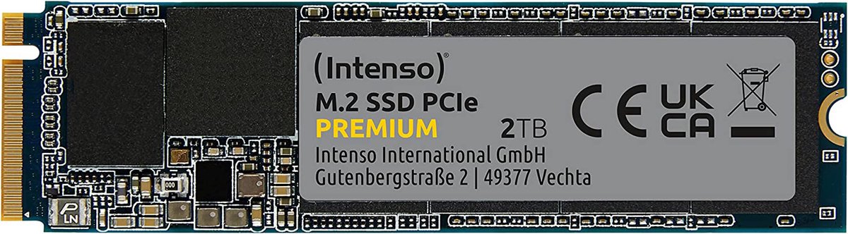 Intenso International GmbH (Intenso) M.2 Ssd Pcie Premiume Ssd - 2280 - Pcie - 2Tb - 2100 Mb/S (3835470) opslag - afbeelding 2