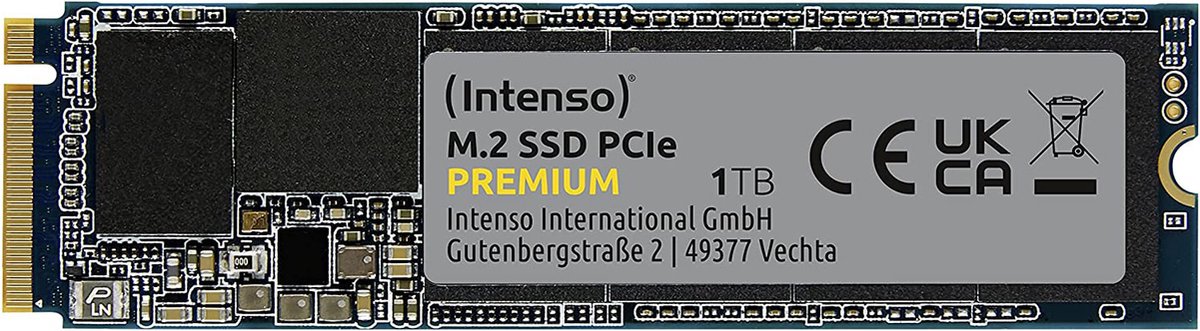 Intenso International GmbH (Intenso) M.2 Ssd Pcie Premiume Ssd - 2280 - Pcie - 1Tb - 2100 Mb/S (3835460) opslag - afbeelding 3