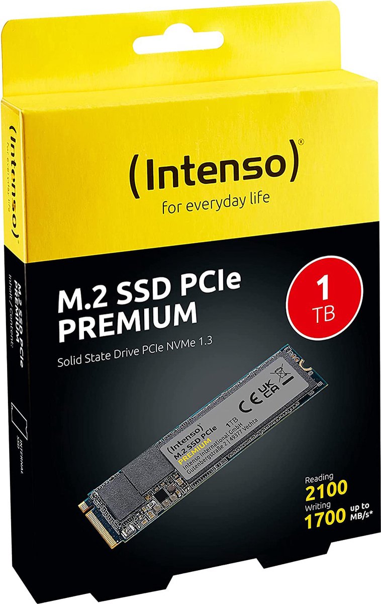 Intenso International GmbH (Intenso) M.2 Ssd Pcie Premiume Ssd - 2280 - Pcie - 1Tb - 2100 Mb/S (3835460) opslag - afbeelding 4