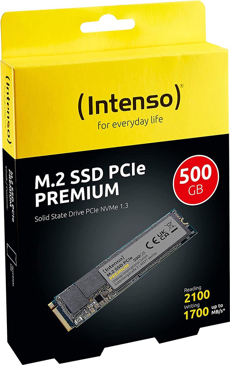 Intenso International GmbH (Intenso) M.2 Ssd Pcie Premiume Ssd - 2280 - Pcie - 500Gb - 2100 Mb/S (3835450) opslag - afbeelding 3