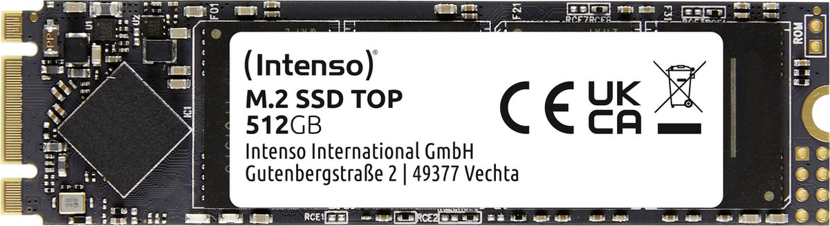 Intenso International GmbH (Intenso) M.2 Ssd Sata Iii Tope Ssd - 2280 - Sata Iii - 512Gb - 550Mb/S opslag - afbeelding 2