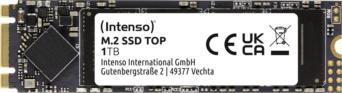 Intenso International GmbH (Intenso) M.2 Ssd Sata Iii Tope Ssd - 2280 - Sata Iii - 1Tb - 550Mb/S (3832460) opslag - afbeelding 2