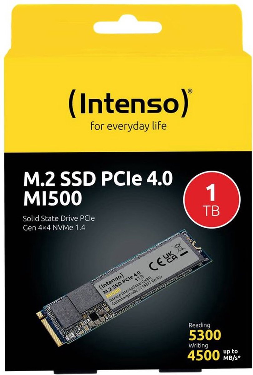 Intenso MI500 1TB M.2 NVMe PCIe 4.0 SSD - afbeelding 6