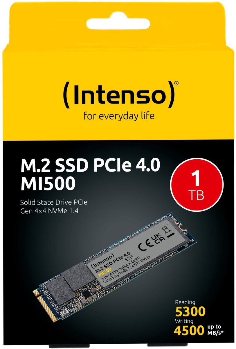 Intenso MI500 1TB M.2 NVMe PCIe 4.0 SSD - afbeelding 7