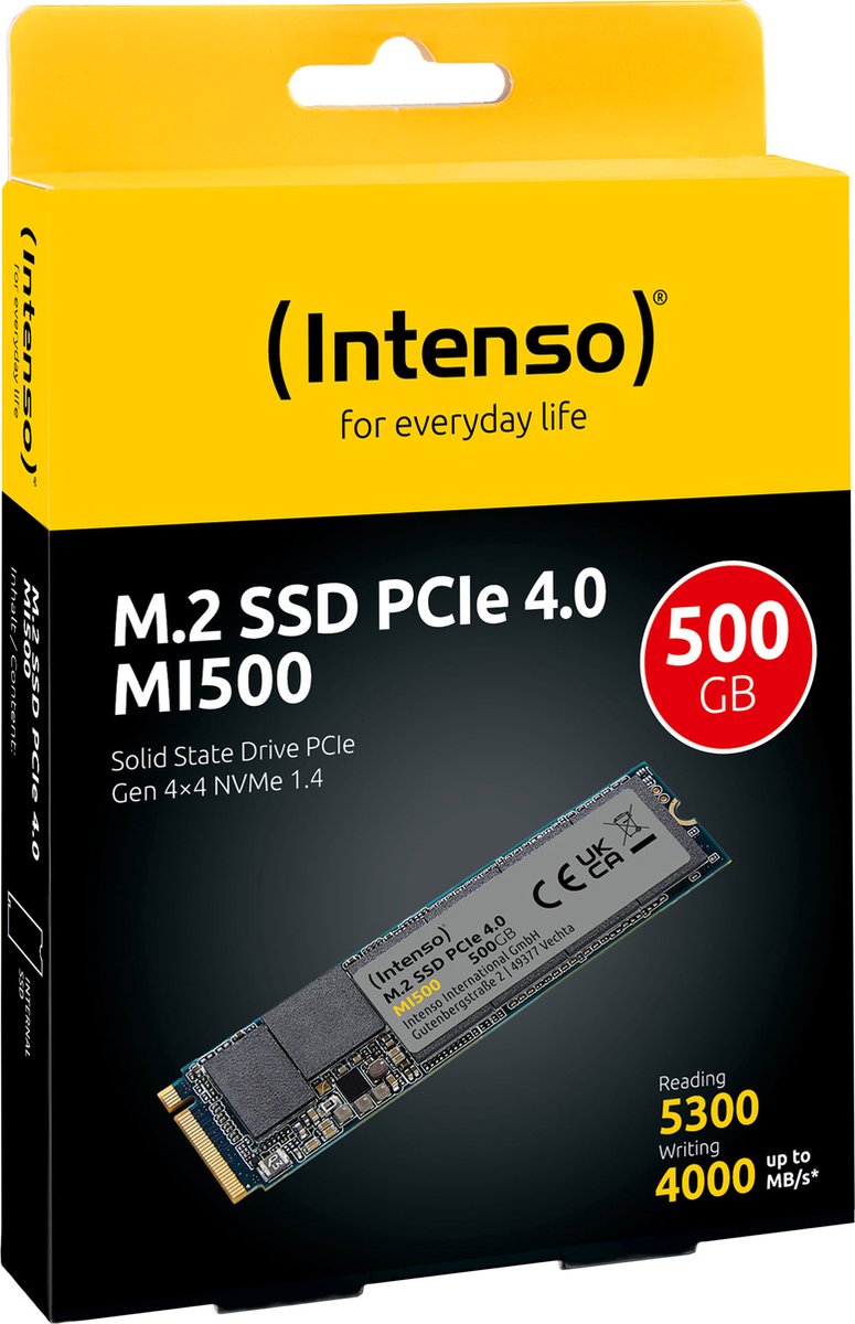Intenso MI500 500GB M.2 NVMe PCIe 4.0 SSD - afbeelding 5