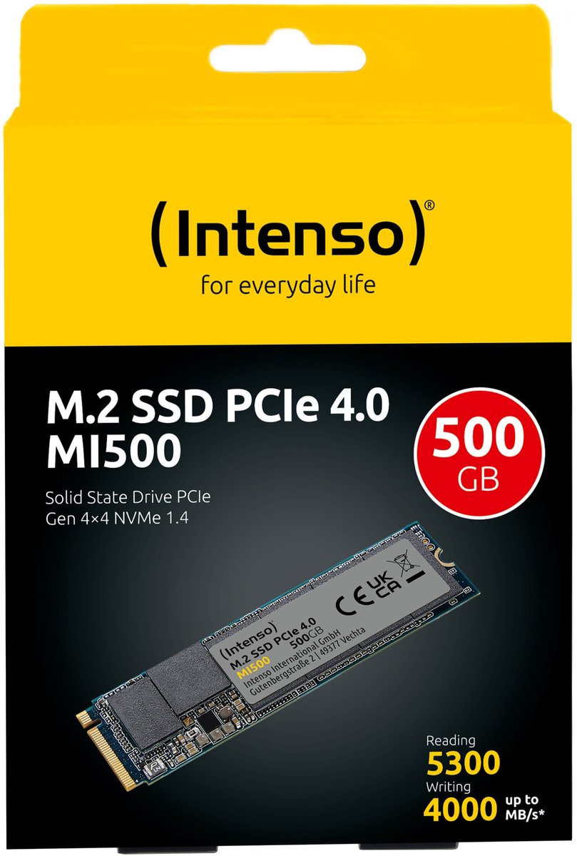 Intenso MI500 500GB M.2 NVMe PCIe 4.0 SSD - afbeelding 6