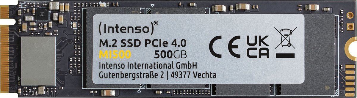  (Intenso) M.2 Ssd Pcie 4.0 Mi500 - Interne Ssd - M.2 2280 - Pcie Nvme - 500 Gb - 5300 Mb/S (3836450)