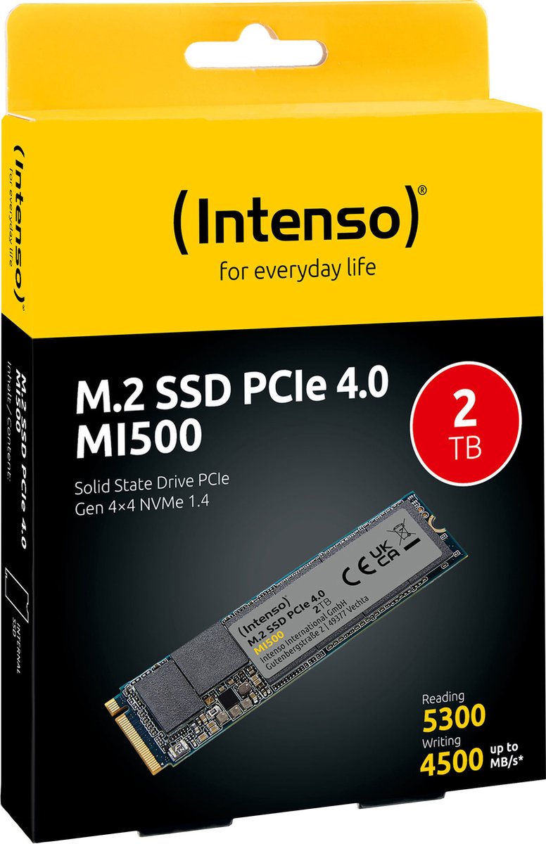 Intenso MI500 M.2 NVMe PCIe Gen4 SSD 2TB 5300MB/s - afbeelding 4