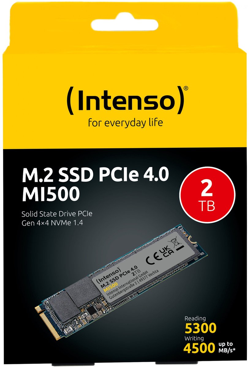 Intenso MI500 M.2 NVMe PCIe Gen4 SSD 2TB 5300MB/s - afbeelding 7