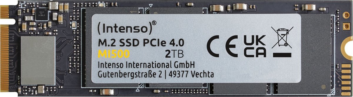  (Intenso) M.2 Ssd Pcie 4.0 Mi500 - Interne Ssd - M.2 2280 - Pcie Nvme - 2 Tb - 5300 Mb/S (3836470)