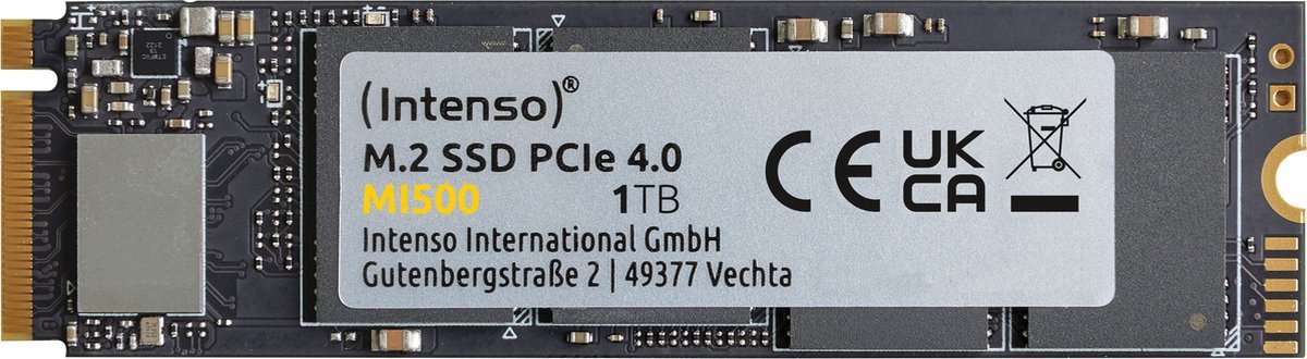  (Intenso) M.2 Ssd Pcie 4.0 Mi500 - Interne Ssd - M.2 2280 - Pcie Nvme - 1 Tb - 5300 Mb/S (3836460)