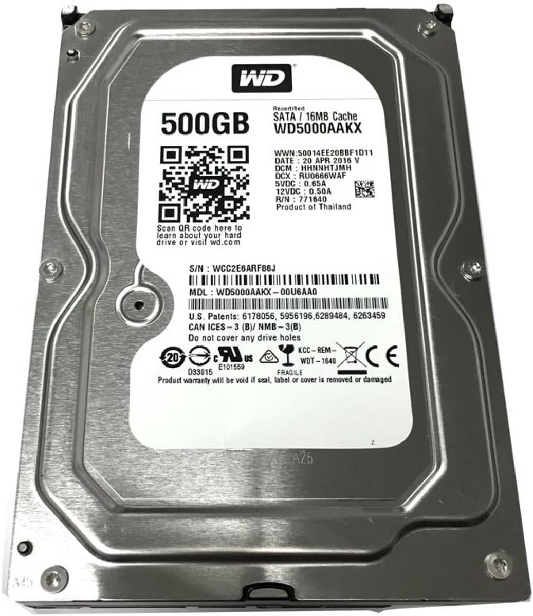 500GB 3.5" SATA 7200RPM 16MB Cache Refurbished HDD - afbeelding 3