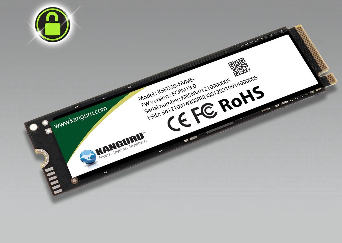 Kanguru Kanguru – Defender Sed30 – 1 Tb – M.2 Nvme – Self-Encrypting Ssd – Secure Firmware - Opal Compliant - Zwart