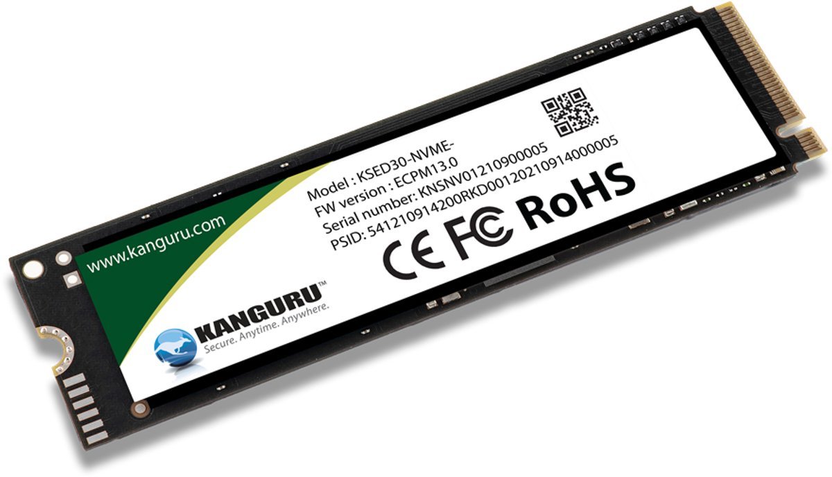 Kanguru Kanguru – Defender Sed30 – 8 Tb – M.2 Nvme – Self-Encrypting Ssd – Secure Firmware - Opal Compliant - Zwart