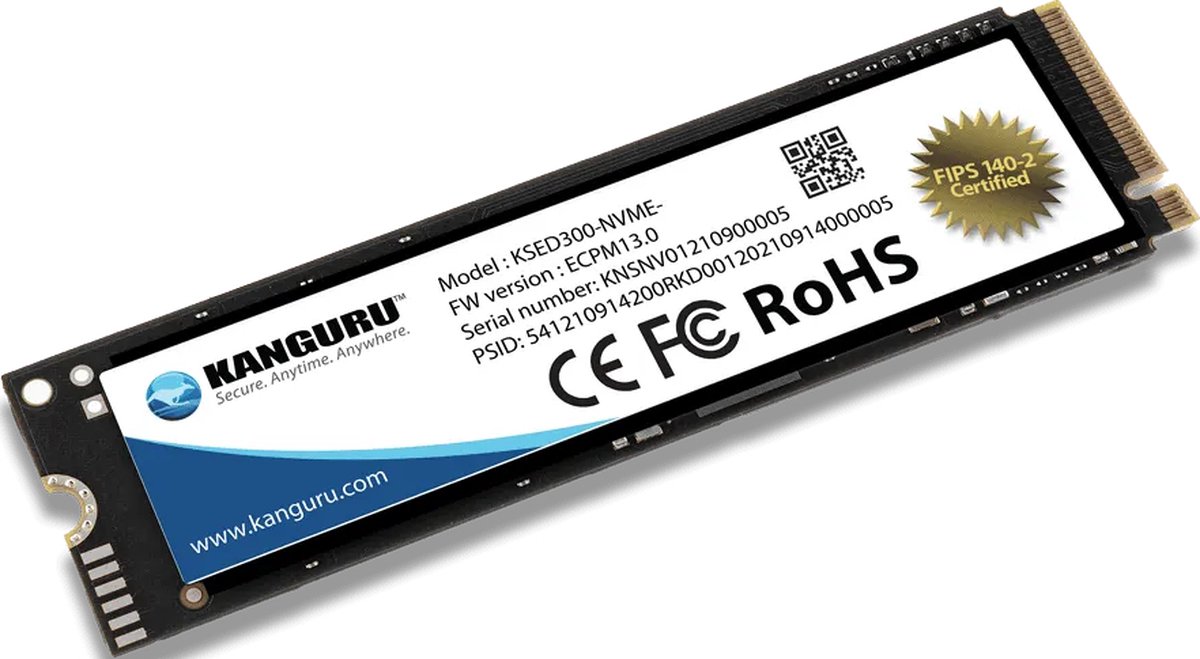 Kanguru – Defender Sed300 – 1 Tb – Fips 140-2 – M.2 Nvme – Self-Encrypting Ssd opslag - afbeelding 2