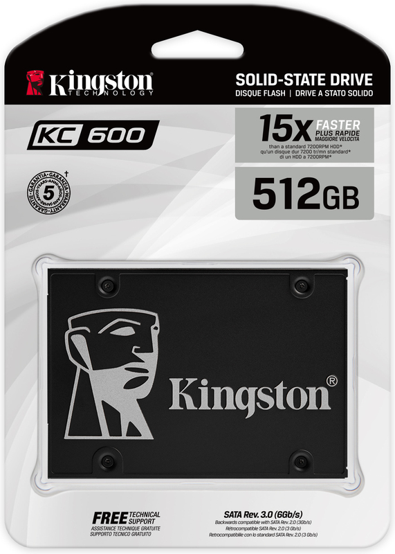 Kingston kc600 serie ssd schijf 512gb s 4 orig - Kingston KC600 512GB SSD