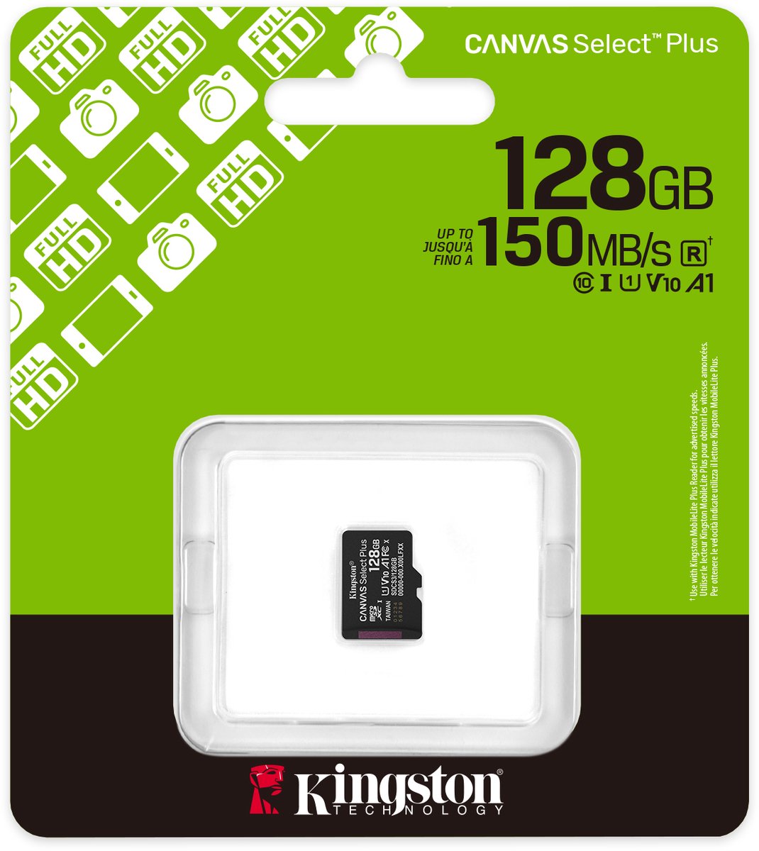 Canvas Select Plus microSDXC 128GB (150MB/s Read, A1, UHS-I, U1, V10, without Adapter) - afbeelding 2