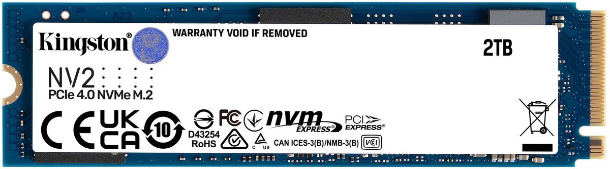 Kingston Kingston Technology 2000G Nv2 M.2 2280 Pcie 4.0 Nvme Ssd