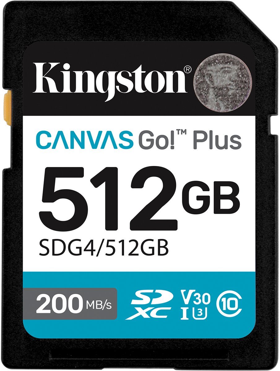 Kingston Kingston Technology 512Gb Sdxc Canvas Go Plus Gen4 200Mb/S C10 Uhs-I U3 V30