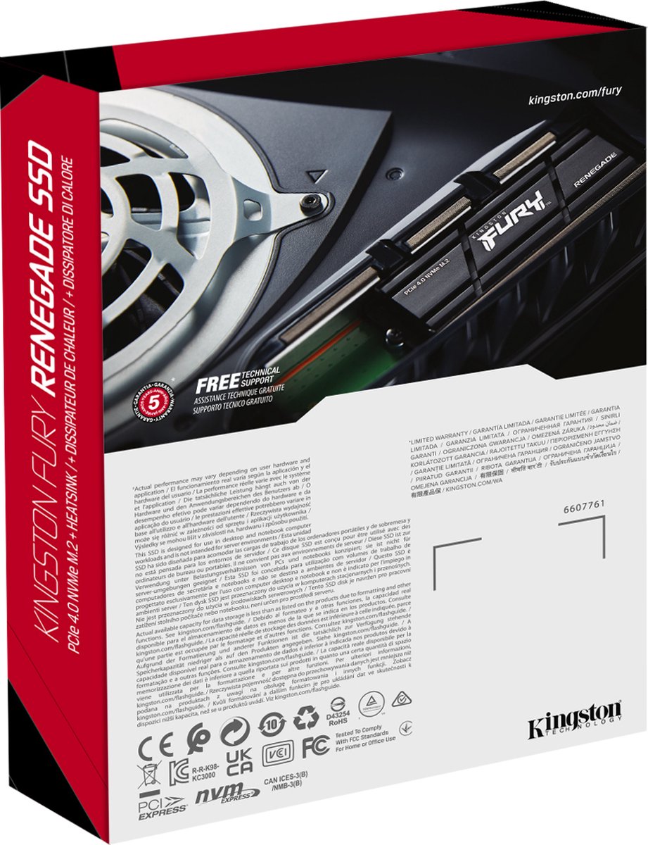 Kingston Technology Fury Renegade M.2 4 Tb Pci Express 4.0 3D Tlc opslag - afbeelding 4
