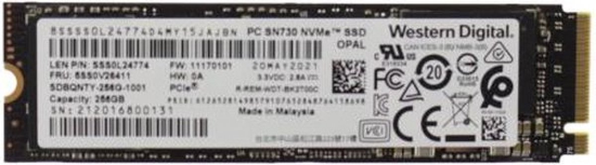 Lenovo Lenovo 01Lx200 Internal Solid State Drive 256 Gb M.2 Pci Express 3.0 Nvme