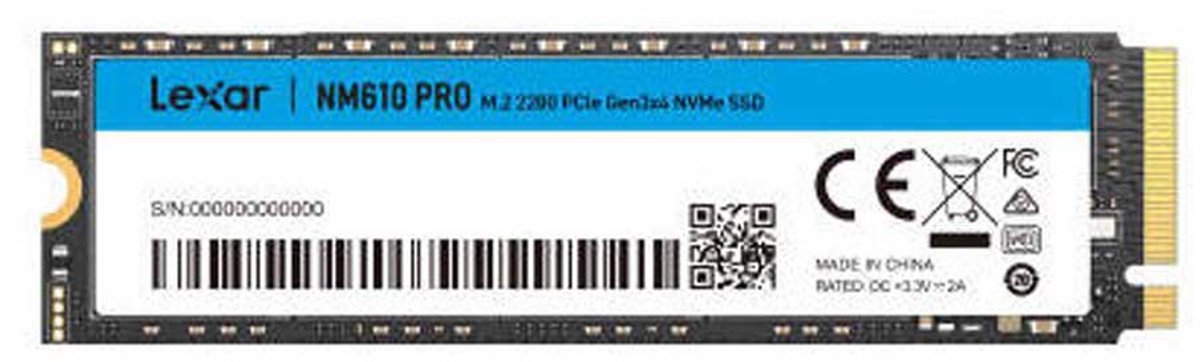 Lexar Lexar Lnm610 Pro 2Tb Nvme Pcie Gen3 X4 Read 3300Mb – Schrijf 2600Mb M.2 Ssd (Lnm610P002T-Rnnng)