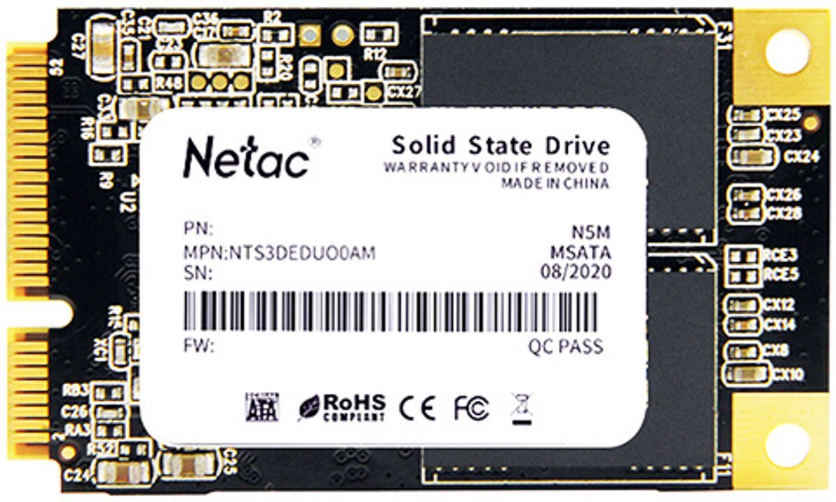 Netac Netac N5M 128Gb Sata Iii Msata Ssd – Interne Ssd – 6Gb/S