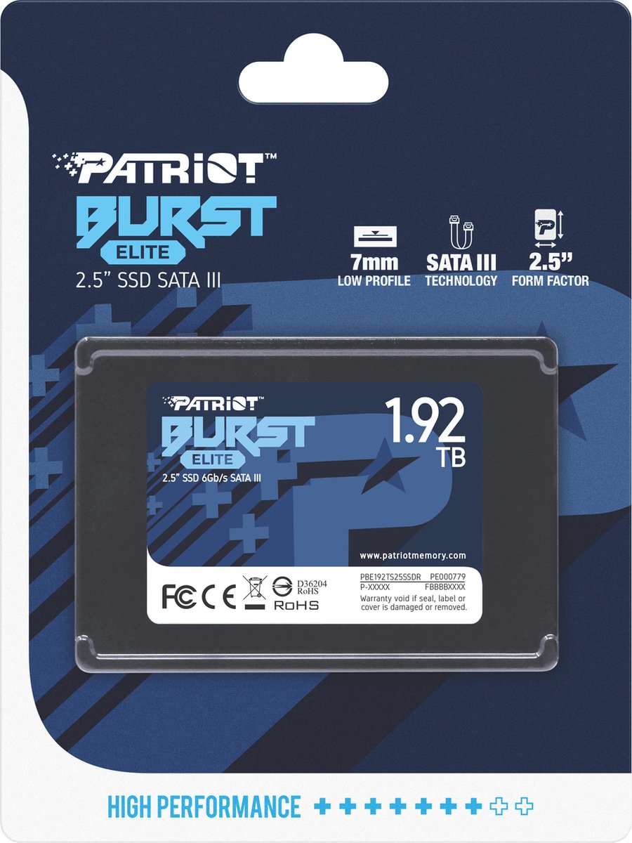 Patriot burst elite 1 92 tb solid 3 orig - Patriot Burst Elite 1.92TB SSD (2.5" SATA)