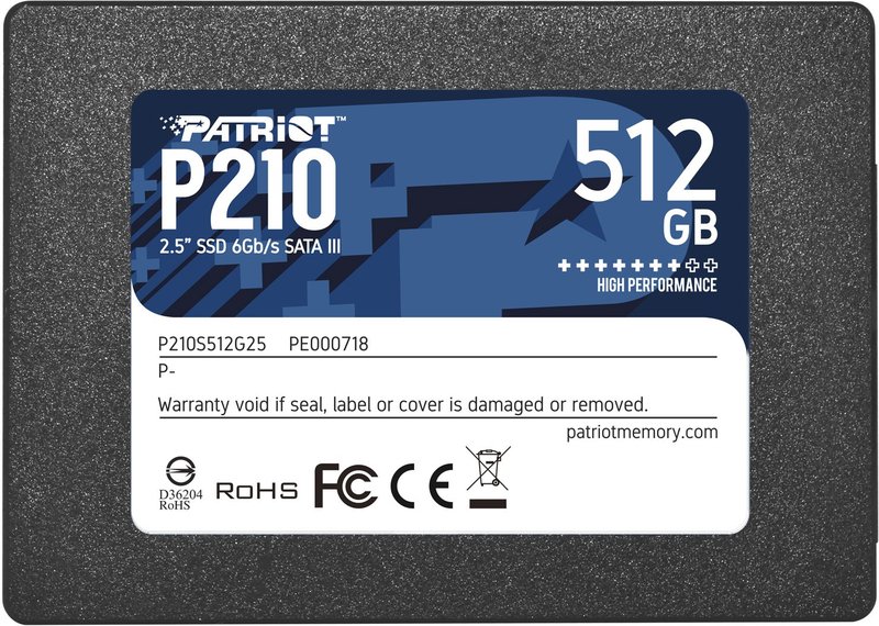 Patriot Patriot P210 - Ssd - 512Gb - Sata Iii - 2,5 Inch
