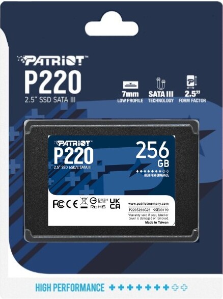 Patriot p220 interne ssd 256gb 2 5 5 orig - Patriot P220 256GB SSD