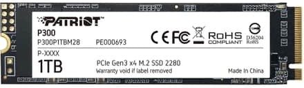 Patriot Patriot Memory P300 M.2 1000 Gb Pci Express 3.0 Nvme