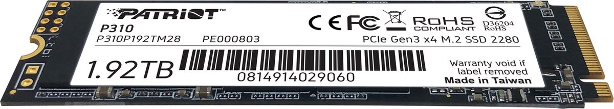 P310 1.92TB M.2 NVMe PCIe Gen3 x4 SSD - afbeelding 4