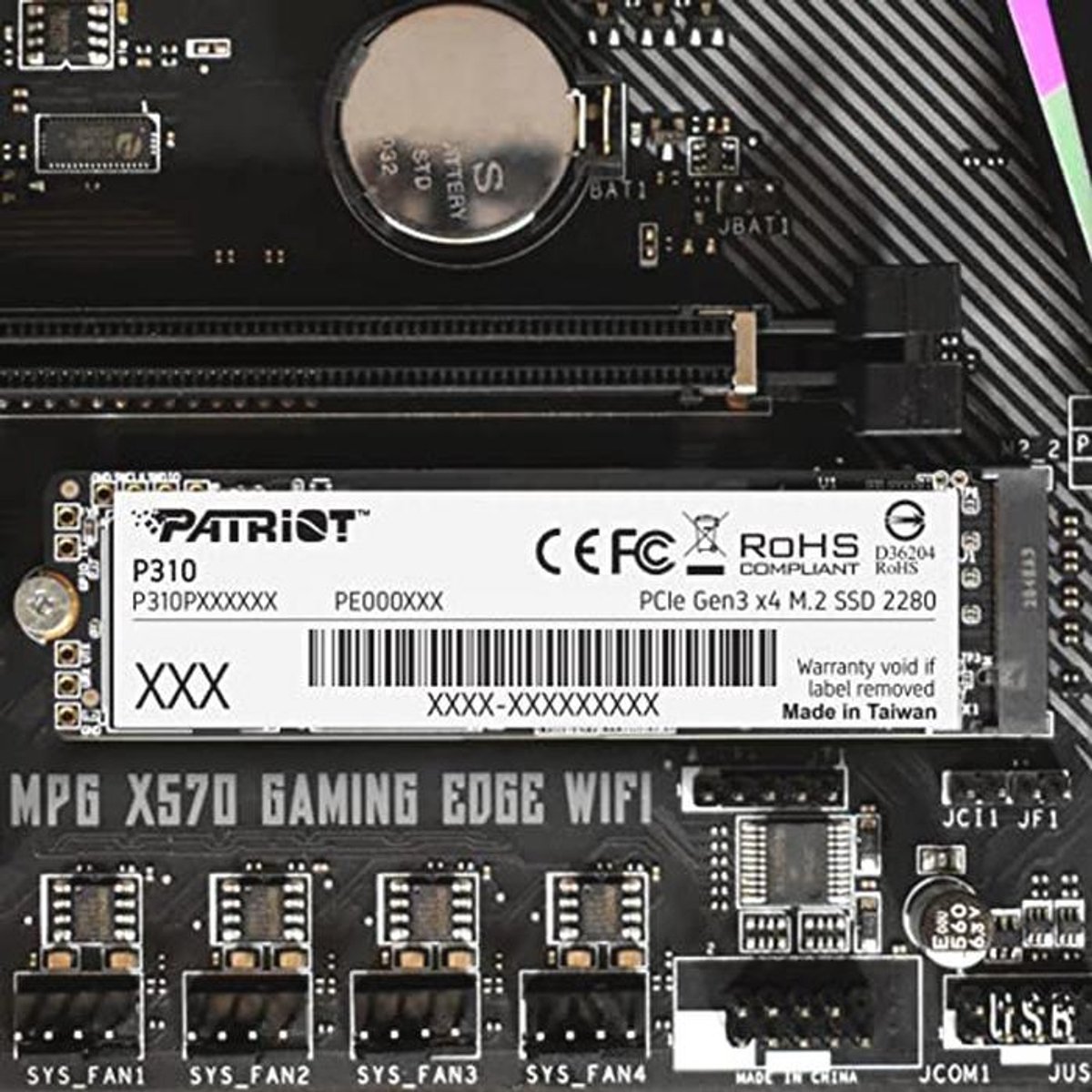 Patriot p310 240gb ssd nvme gen 3x4 1002400 3 orig - Patriot P310 240GB M.2 NVMe SSD