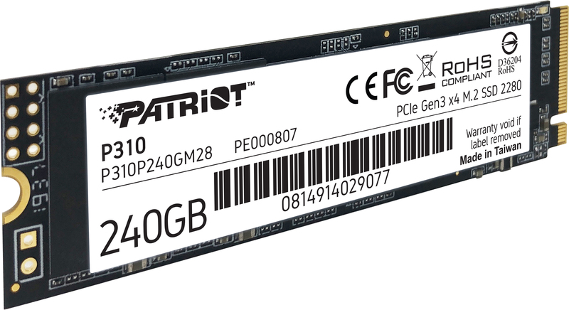 Patriot p310 m 2 240gb m 2 4 orig - Patriot P310 240GB M.2 PCIe 3.0 NVMe SSD
