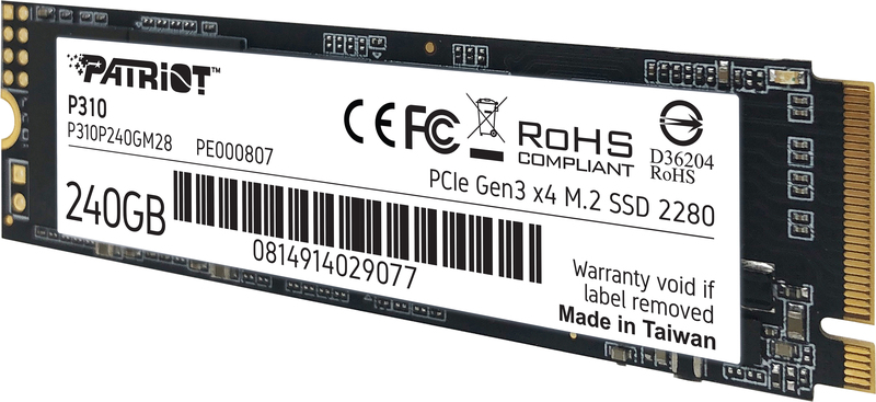 Patriot p310 m 2 240gb m 2 5 orig - Patriot P310 240GB M.2 PCIe 3.0 NVMe SSD