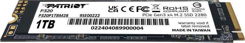 Patriot viper p320 ssd nvme hoge snelh 2 orig - Patriot P320 1TB M.2 2280 PCIe Gen3 x4 SSD