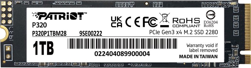 Patriot Patriot Viper P320 - Ssd - Nvme - Hoge Snelheid - 1Tb