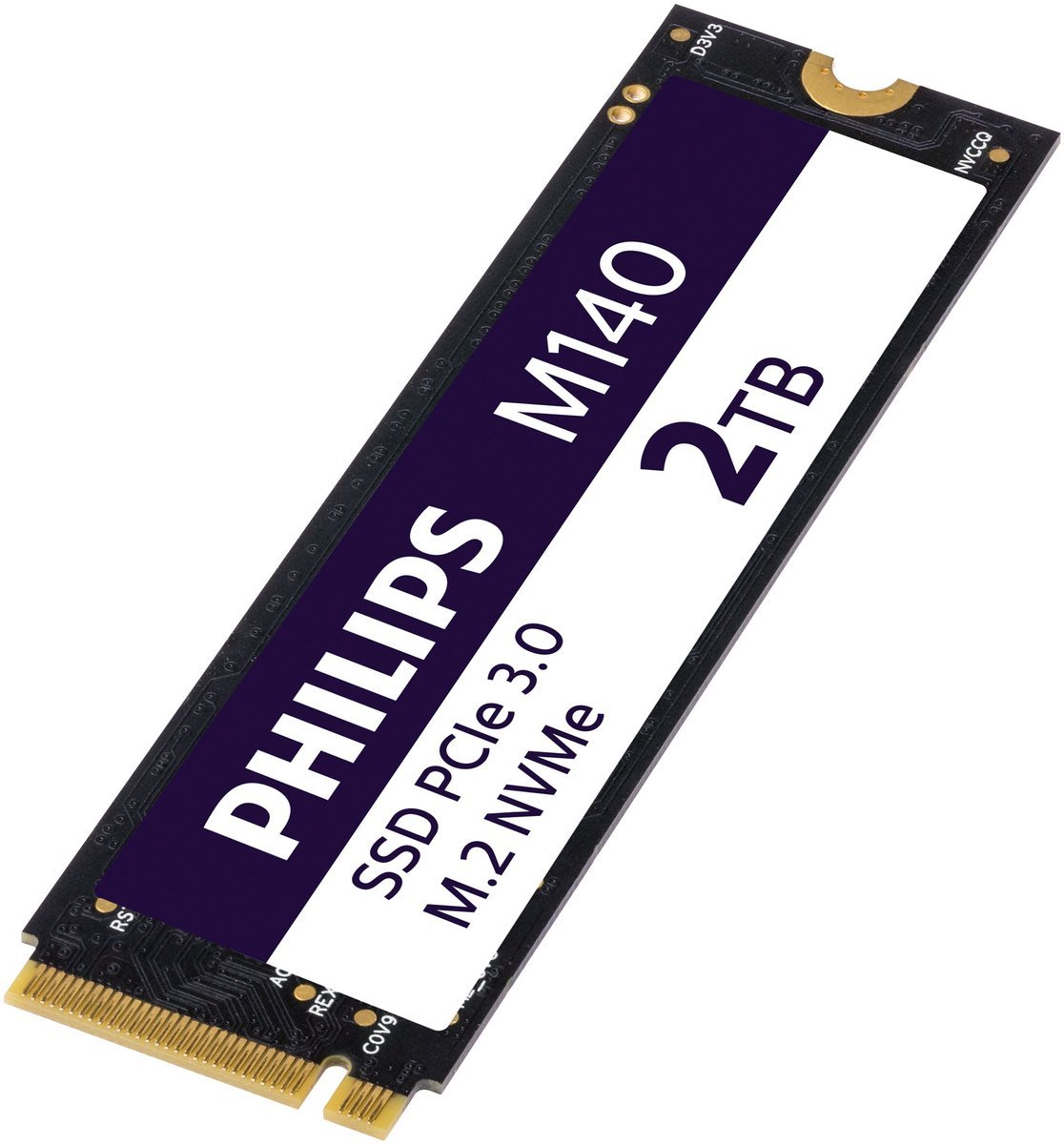 Philips Philips Interne Solid State Drive - 2 Tb - Lezen 3500 Mb/S - Schrijven 3000 Mb/S - Voor Desktop-Pc'S, Notebooks, Gaming, Grafische En Videobewerking - M.2 M140 - Nvme Pcie Gen3