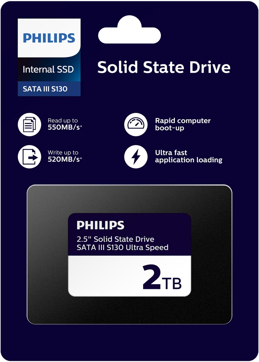 Philips Interne Ssd 2.5" Sata Iii - 2 Tb - Leessnelheid Tot 550 Mb/S - opslag - afbeelding 9