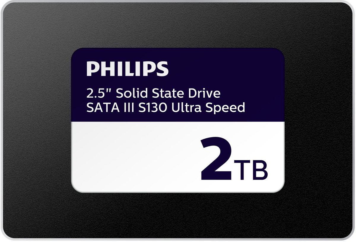 Philips Philips Interne Ssd 2.5" Sata Iii - 2 Tb - Leessnelheid Tot 550 Mb/S - Schrijfsnelheid Tot 520 Mb/S - S130 Ultra Speed