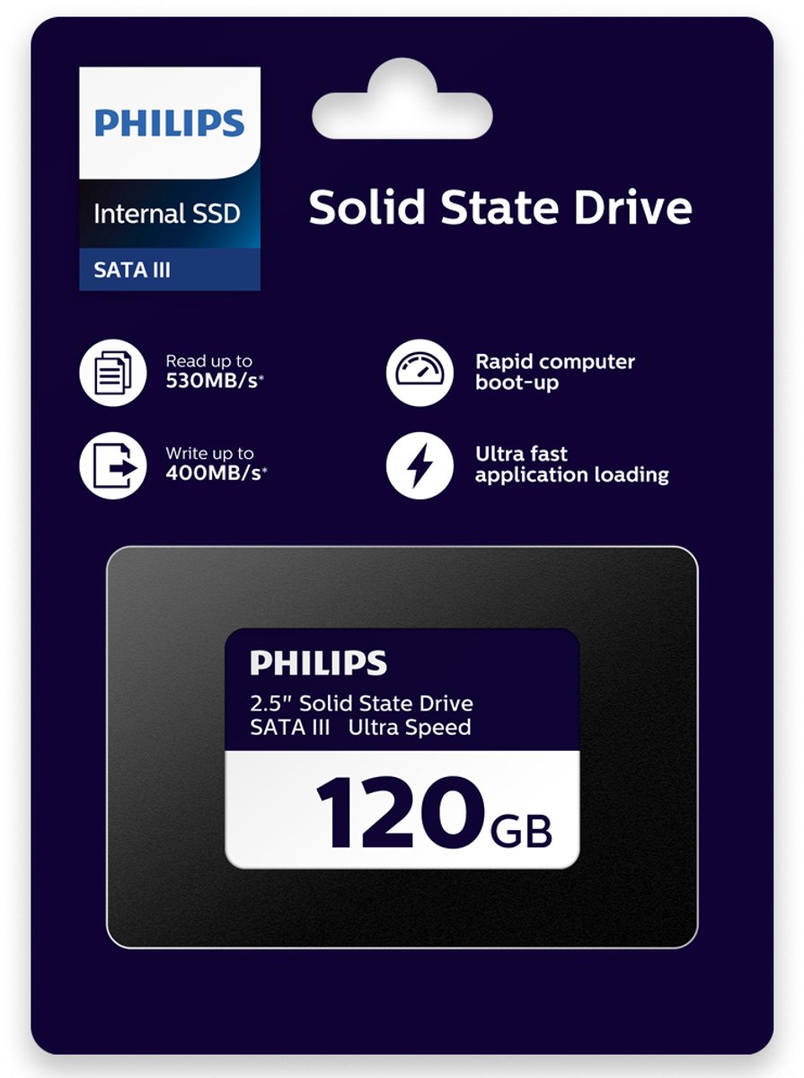 Philips Internal Ssd — 120Gb — 2.5" Sata Iii Ultra Speed — Leessnelheid Tot 530 opslag - afbeelding 6