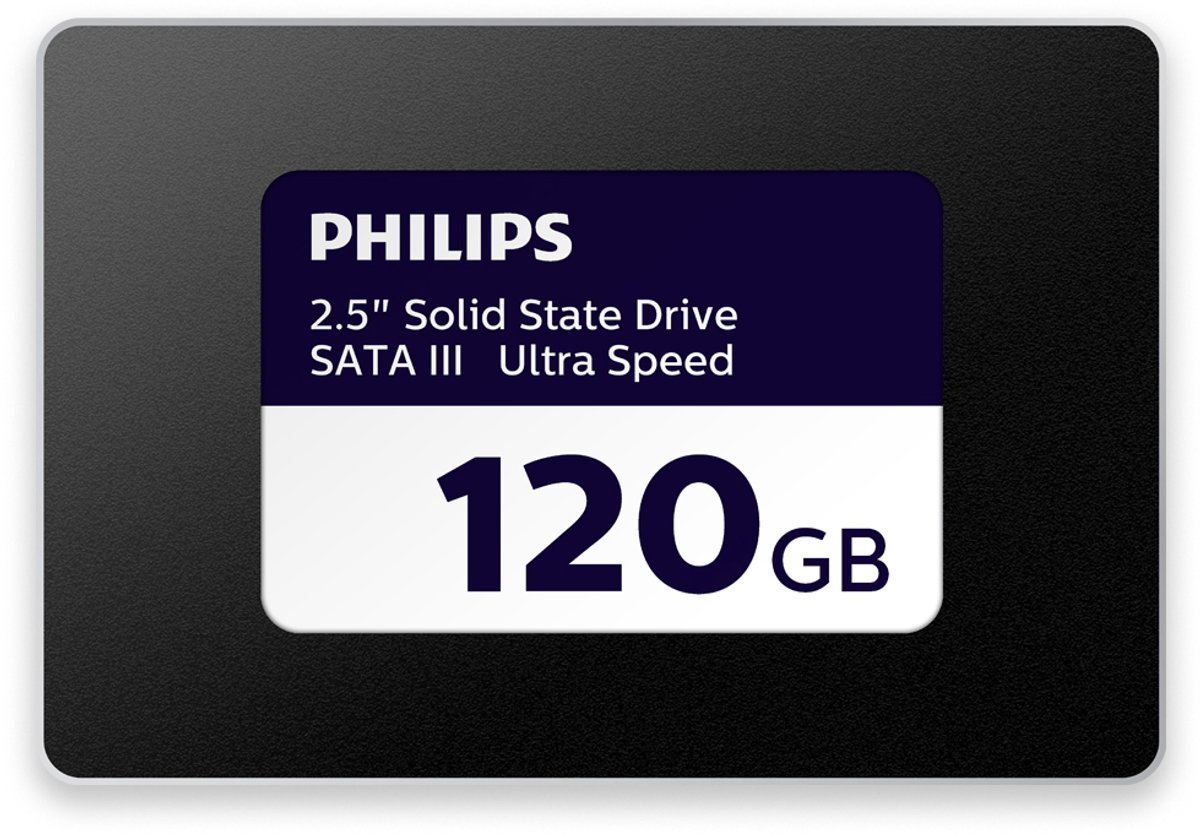 Philips Philips Internal Ssd — 120Gb — 2.5" Sata Iii Ultra Speed — Leessnelheid Tot 530 — Schrijfsnelheid Tot 400 Mb/S