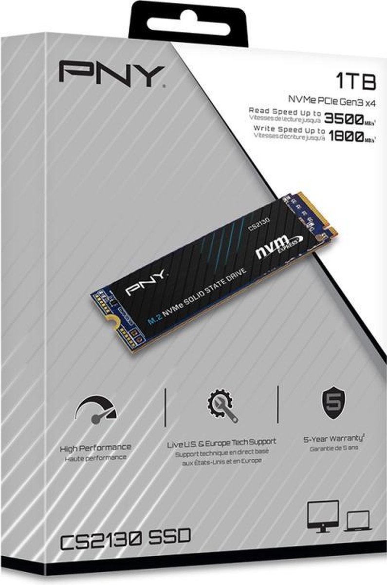 Pny Cs2130 M.2 1 Tb Pci Express 3.0 3D Nand Nvme opslag - afbeelding 3